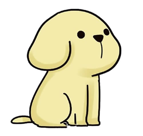 非常简单的小黄狗儿童画 非常简单的小黄狗儿童画