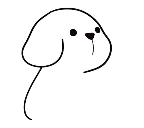 非常简单的小黄狗儿童画 非常简单的小黄狗儿童画