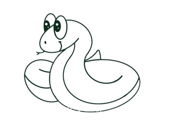 卡通蛇简笔画步骤 卡通蛇简笔画步骤