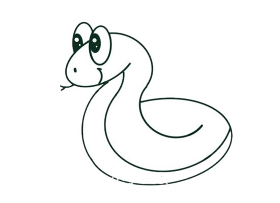 卡通蛇简笔画步骤 卡通蛇简笔画步骤