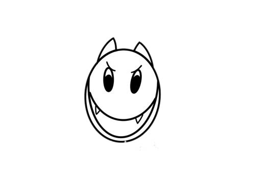 凶狠的卡通蝙蝠简笔画 凶狠的卡通蝙蝠简笔画