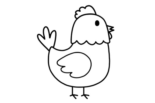 农场里的公鸡简笔画步骤 农场里的公鸡简笔画步骤