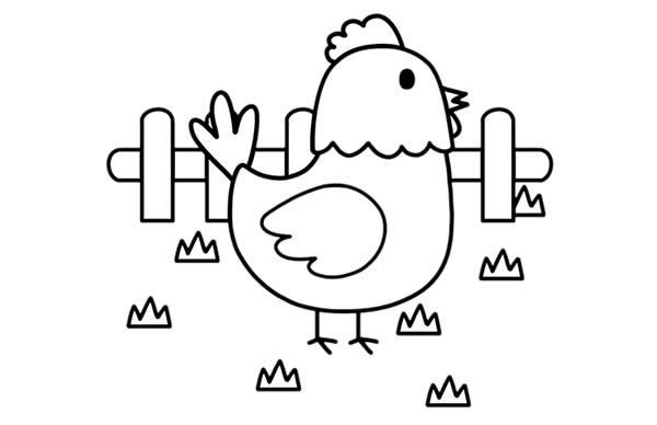 农场里的公鸡简笔画步骤 农场里的公鸡简笔画步骤