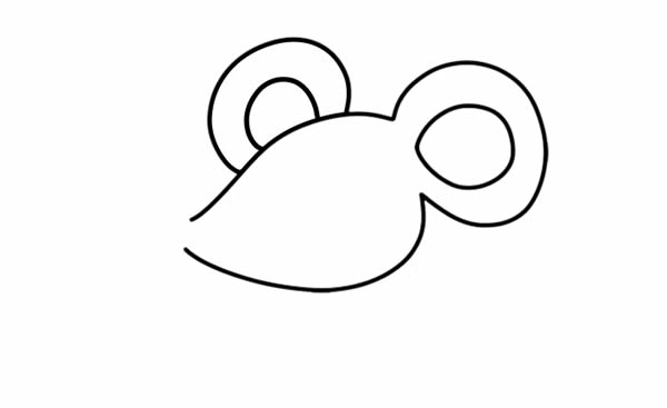 穿着漂亮衣服的卡通老鼠简笔画