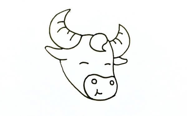 关于老黄牛的简笔画步骤
