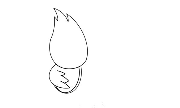 一对卡通啄木鸟简笔画