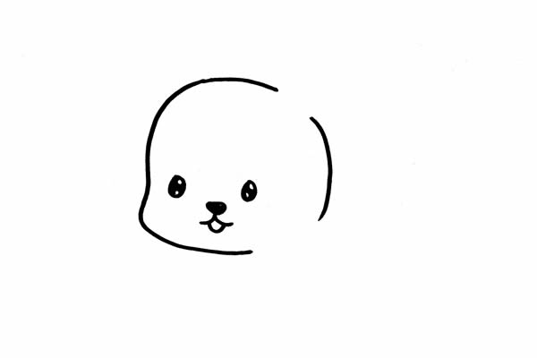 趴在地上的可爱小兔子简笔画