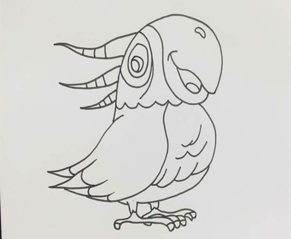 五颜六色的鹦鹉简笔画教程 五颜六色的鹦鹉简笔画教程