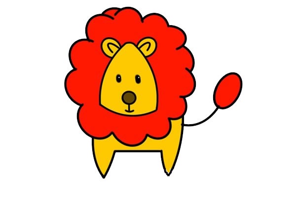 卡通狮子简笔画步骤 卡通狮子简笔画步骤