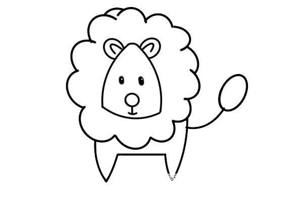 卡通狮子简笔画步骤 卡通狮子简笔画步骤