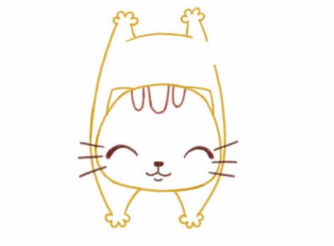 一步步教你画可爱的小猫咪