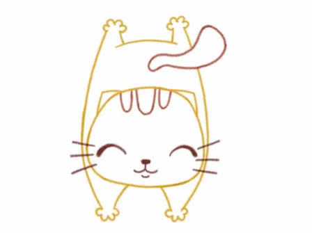 一步步教你画可爱的小猫咪