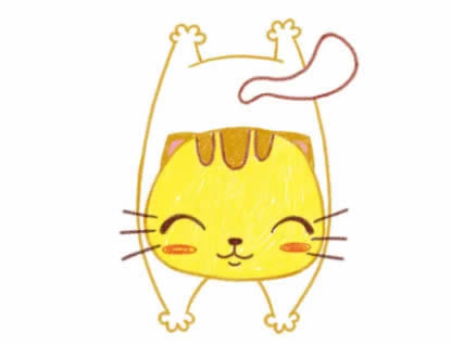 一步步教你画可爱的小猫咪