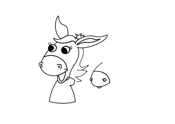 驴妈妈和小驴卡通简笔画 驴妈妈和小驴卡通简笔画