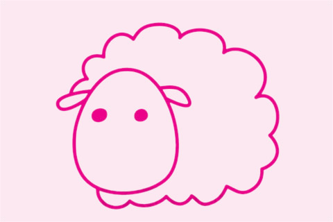 适合幼儿的绵羊简笔画 适合幼儿的绵羊简笔画