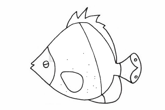 观赏鱼儿童简笔画