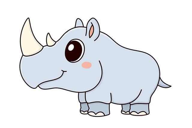 关于犀牛的简笔画