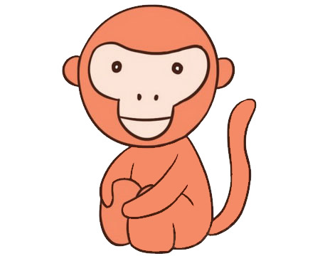 卡通猴子简笔画