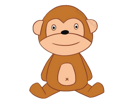 简单的猴子卡通画