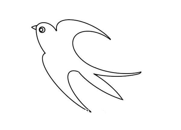 春天的燕子简笔画步骤