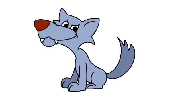 卡通大灰狼简笔画步骤 卡通大灰狼简笔画步骤