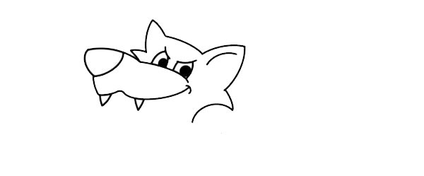 卡通大灰狼简笔画步骤 卡通大灰狼简笔画步骤