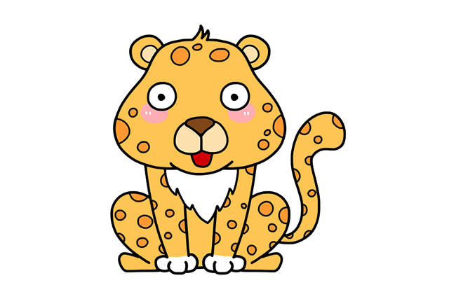 可爱的豹子简笔画步骤 可爱的豹子简笔画步骤