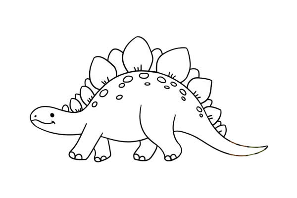 简单的剑龙简笔画