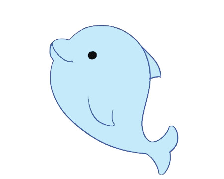 海豚卡通简笔画