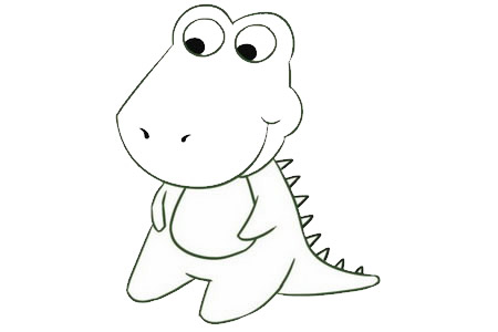 卡通鳄鱼简笔画的画法 卡通鳄鱼简笔画的画法