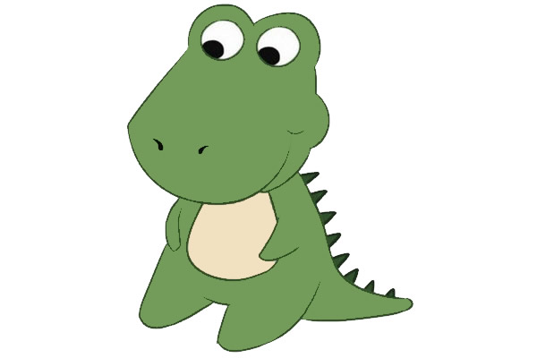 卡通鳄鱼简笔画的画法 卡通鳄鱼简笔画的画法