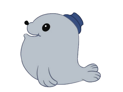 戴着帽子的卡通海豹简笔画 戴着帽子的卡通海豹简笔画