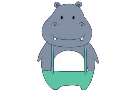 卡通河马简笔画画法 卡通河马简笔画画法