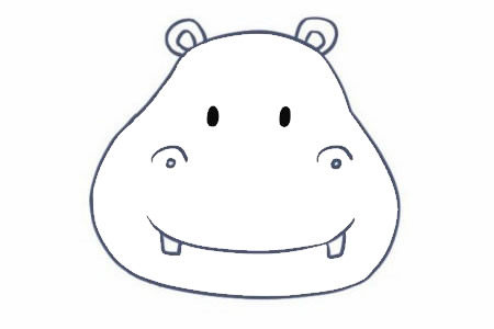 卡通河马简笔画画法 卡通河马简笔画画法