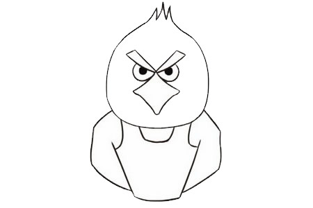 卡通老鹰简笔画步骤