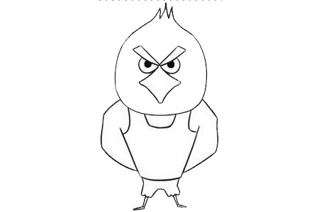 卡通老鹰简笔画步骤