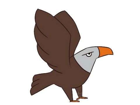 老鹰卡通简笔画