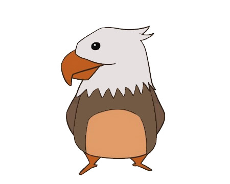 卡通的老鹰怎么画