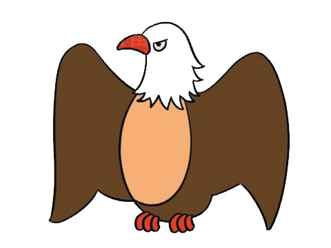 关于老鹰的卡通简笔画