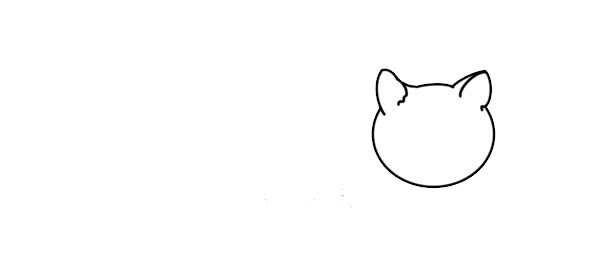 橘色小猫简笔画步骤