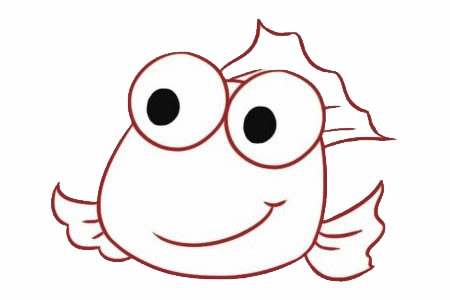 可爱的金鱼简笔画步骤