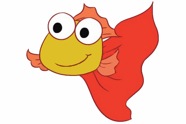 可爱的金鱼简笔画步骤