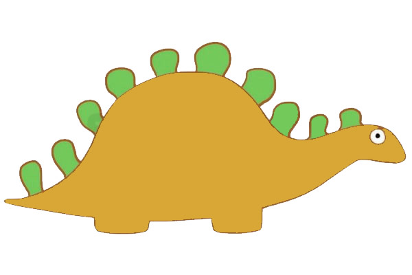 简单可爱的恐龙简笔画步骤