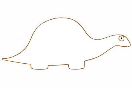 简单可爱的恐龙简笔画步骤