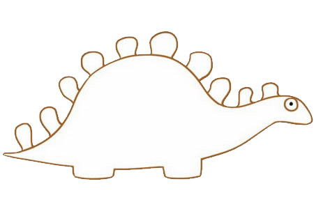 简单可爱的恐龙简笔画步骤
