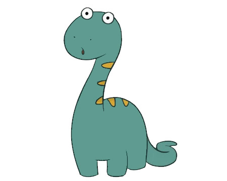 简单的卡通恐龙儿童画