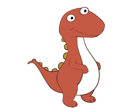 萌萌哒恐龙简笔画