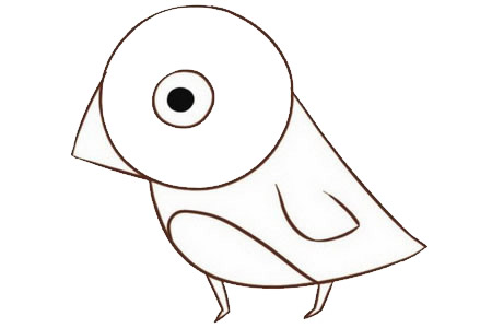 卡通麻雀简笔画步骤