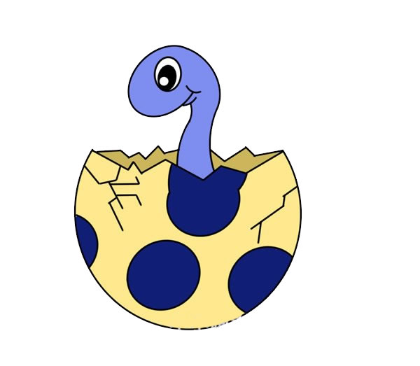 蛋壳里的恐龙宝宝简笔画步骤(蛋壳里的小恐龙的简笔画)