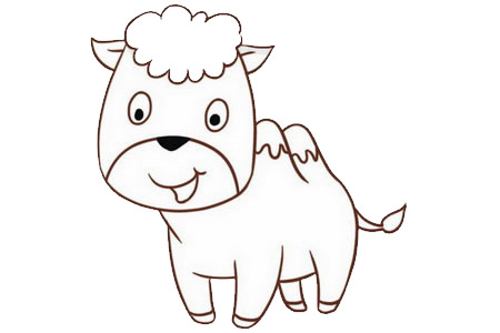 卡通骆驼简笔画步骤